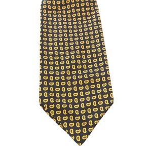 Luciano Barbera for Louis, Boston 100% Italian Silk Ascot Blue and Gold